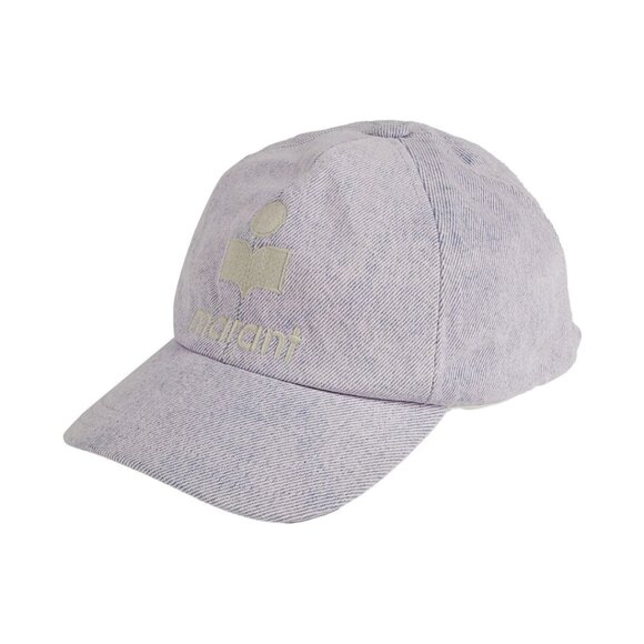 NWT Isabel Marant Tyron Denim Baseball Cap Embroidered Logo Blue
